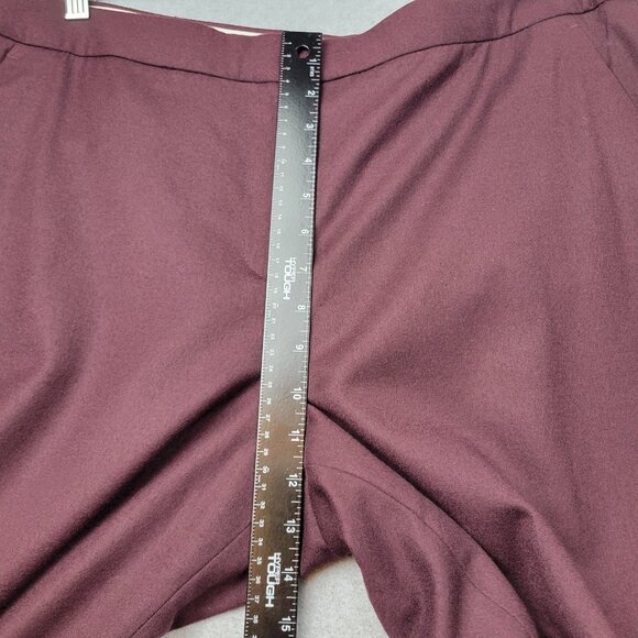 Talbots Womens Pants Size 16 Wine Red Classic Straight Italian Flannel Wool - Picture 3 of 13